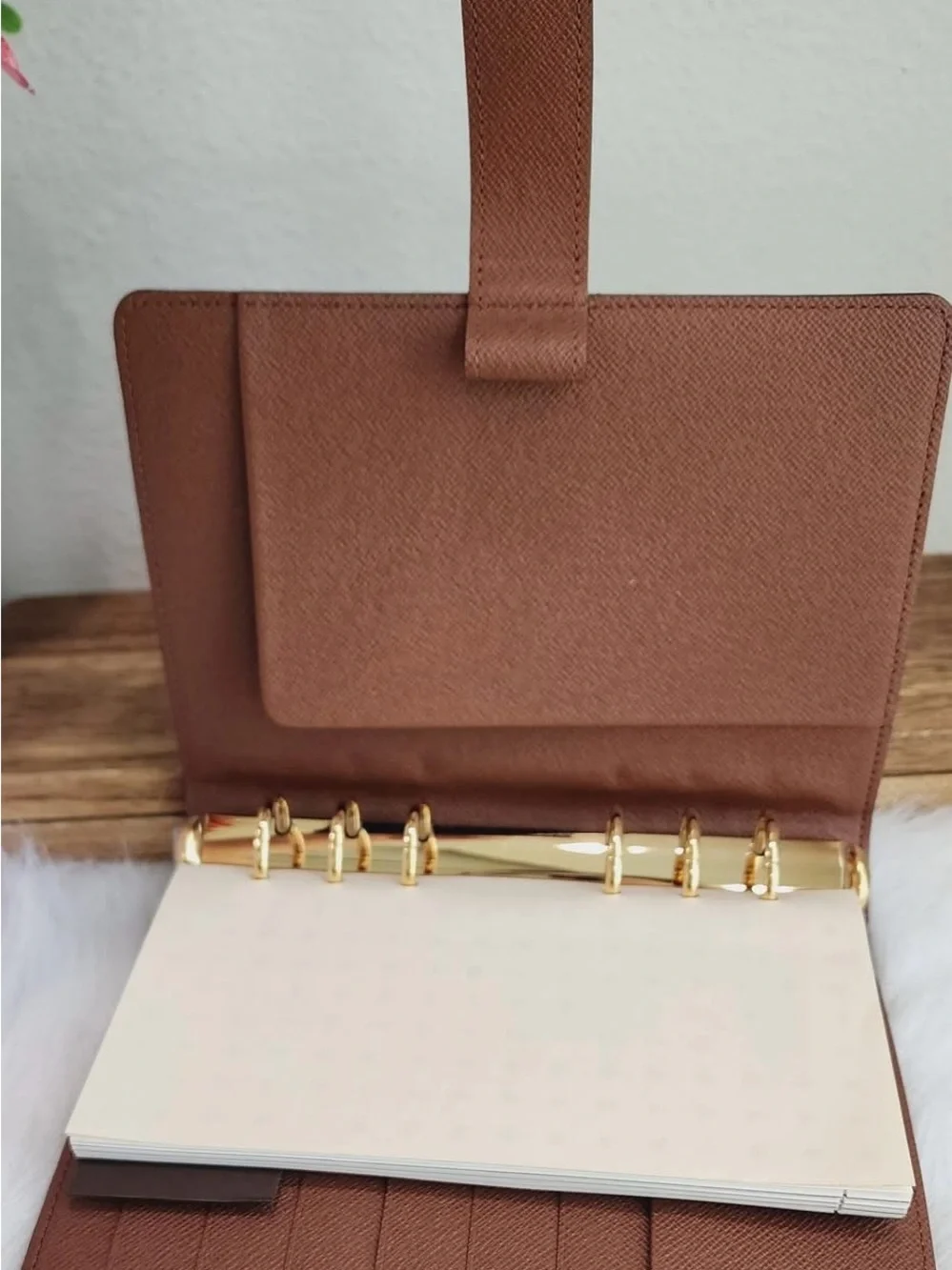 Louis Vuitton Monogram Brown and Gold Home Office Planner MM